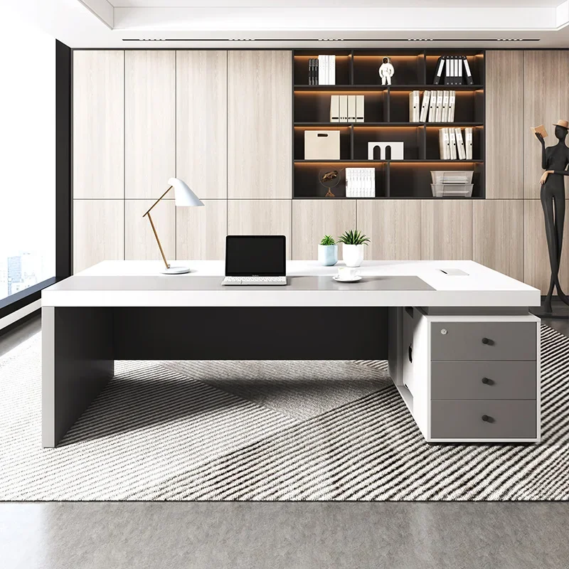 

Белый офисный стол для секретаря, современное качество, стоячий офисный стол для хранения, минималистичная уникальная мебель Escritorio