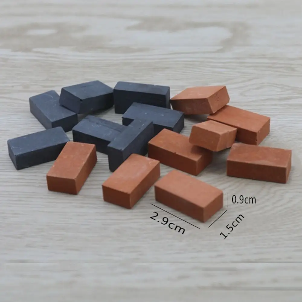 10pcs High Quality DIY Sand Table Brick Durable Portable Building Scenery 4 Styles Simulation Brick Miniature Home Decorations