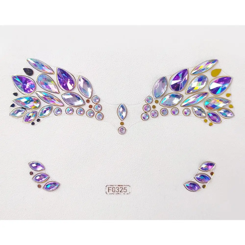 New Gems 3D Face Sticker Shiny Music Festival Tattoo Face Rhinestones Sticker Jewels Diamond Body Art Decoration Body