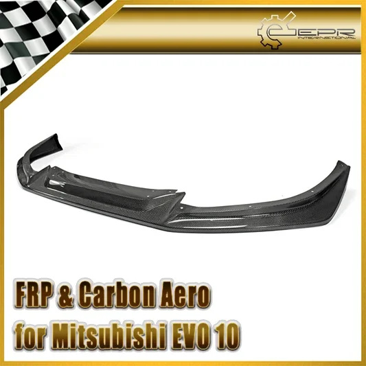 Car-styling For Evolution EVO 10 VRS Ultimate Style Carbon Fiber Front Bumper Lip Fiberglass Splitter Under Spoiler Body Kit