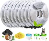 Replacement Activated Carbon Filter for Cat and Dog Water Fountains Flower Shape Round Dispenser Pet Water Fountain Filters