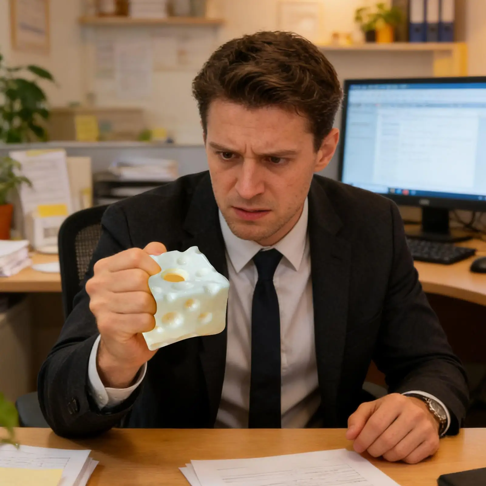 

Сырный съедобный фиджет-кубик с ароматом молока для снятия стресса, для детей, взрослых, студентов, на день рождения, для школы, работы, путешествий