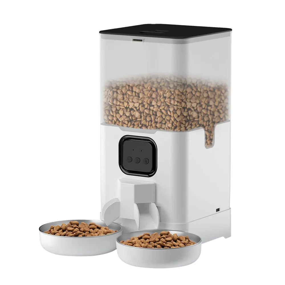 

STLF DAWU Wholesale 6L square cat and Dog Feeder WIFI Intelligent Timing Quantitative Double Meal Feeder DWC110007
