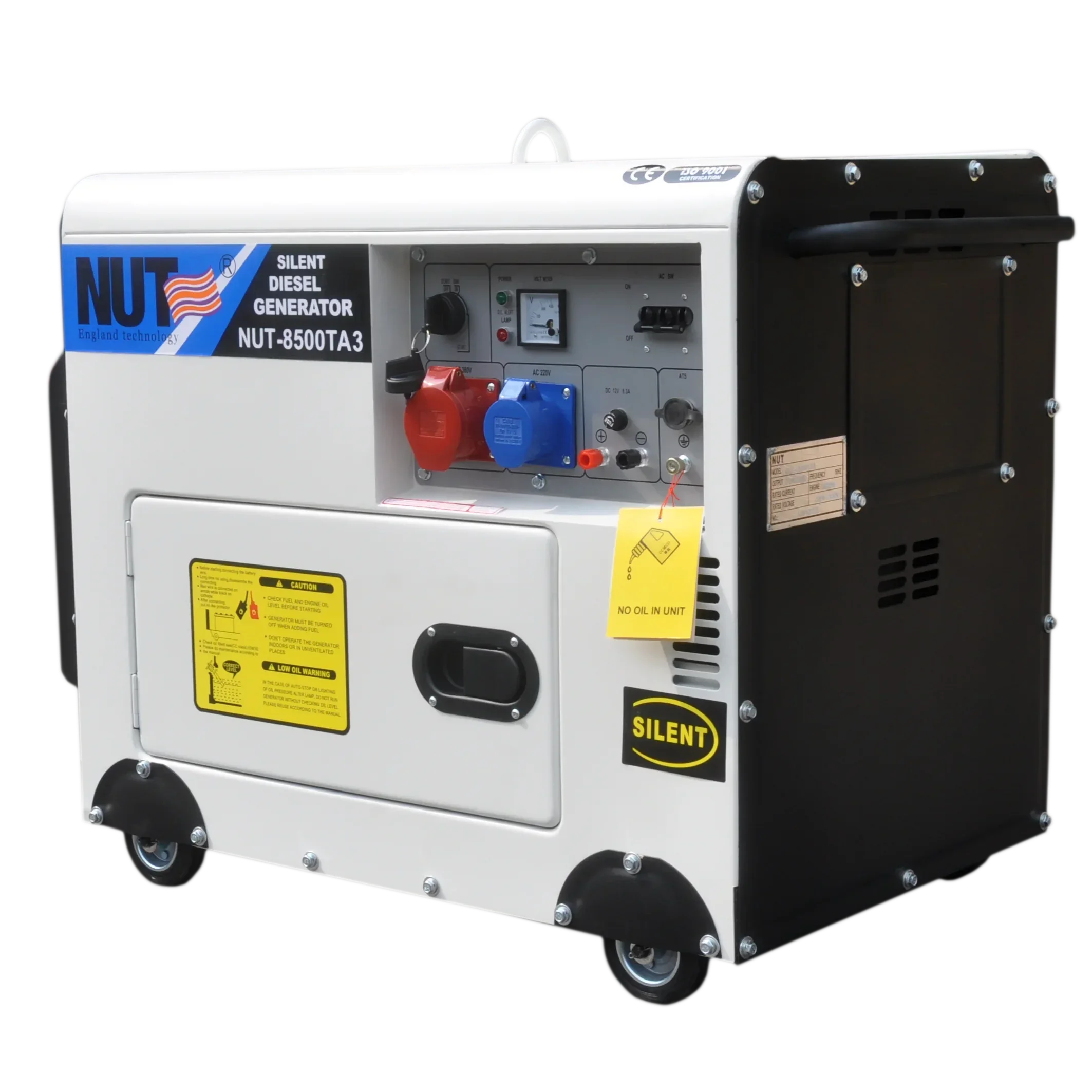 NUT  6.5kva 7.5kva 8.5kva portable silent hot sales 50hz/60hz three phase single cylinder diesel generator