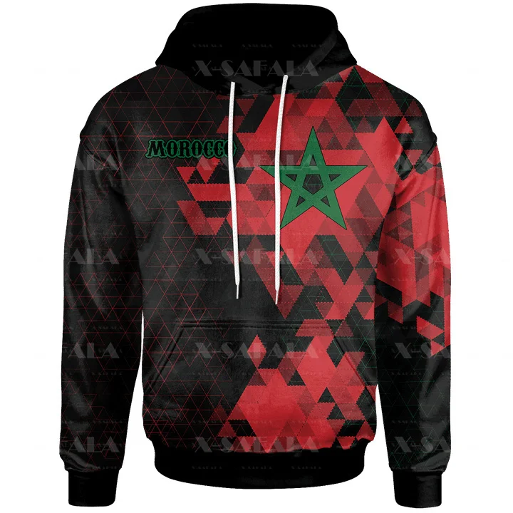 

MOROCCO Lion Coat Of Arms 3D Printed Zipper Hoodies Men Pullover Sweatshirts Hooded Jersey Tracksuits Outwear Coat Casual