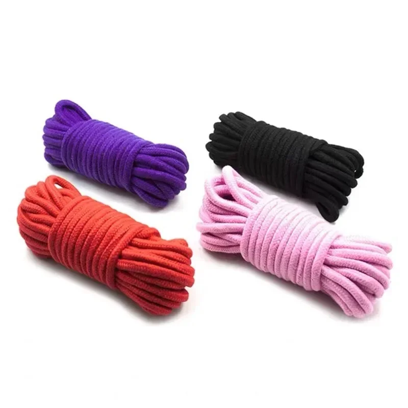 

10 Meters Soft Cotton Rope BDSM Female Adult Sex products Bondage Soft Rope Couples Games Binding Rope Role-Playing Sex Toy