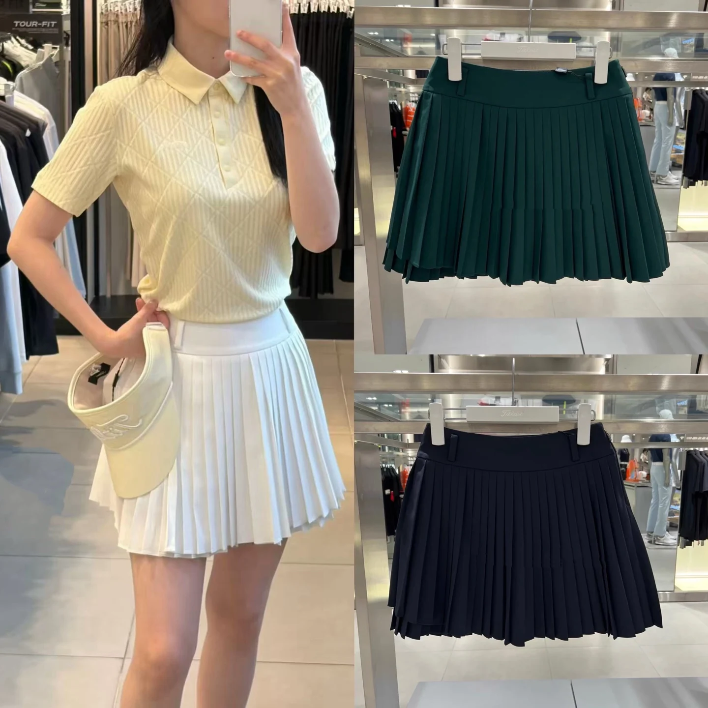 Women's Golf Pleated Skirt 2026 Fall New Korean Style Sporty Casual Outdoor High Waist A-Line Breathable Quick-Dry Stretch Soft