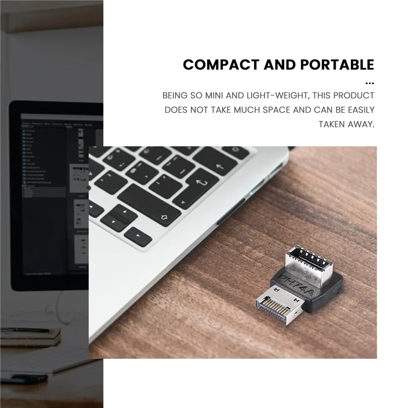 AT82-Computer Motherboard Type-E USB 3.1 Type-E Interface 90 Degree Steering Elbow Front Type-C Installed Adapter