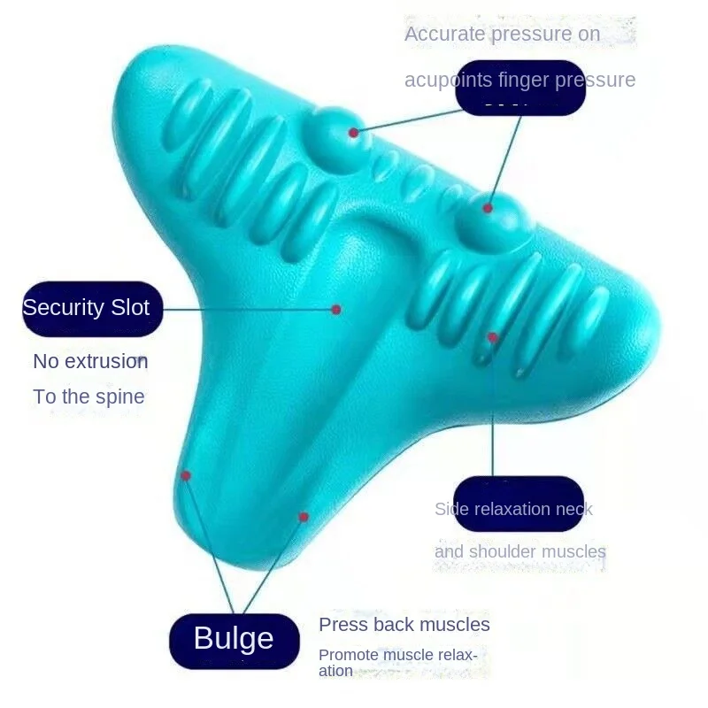 Neck Shoulder Stretcher Relaxer Cervical Chiropractic Traction Device Massage Pillow for Pain Relief Cervical Spine Alignment