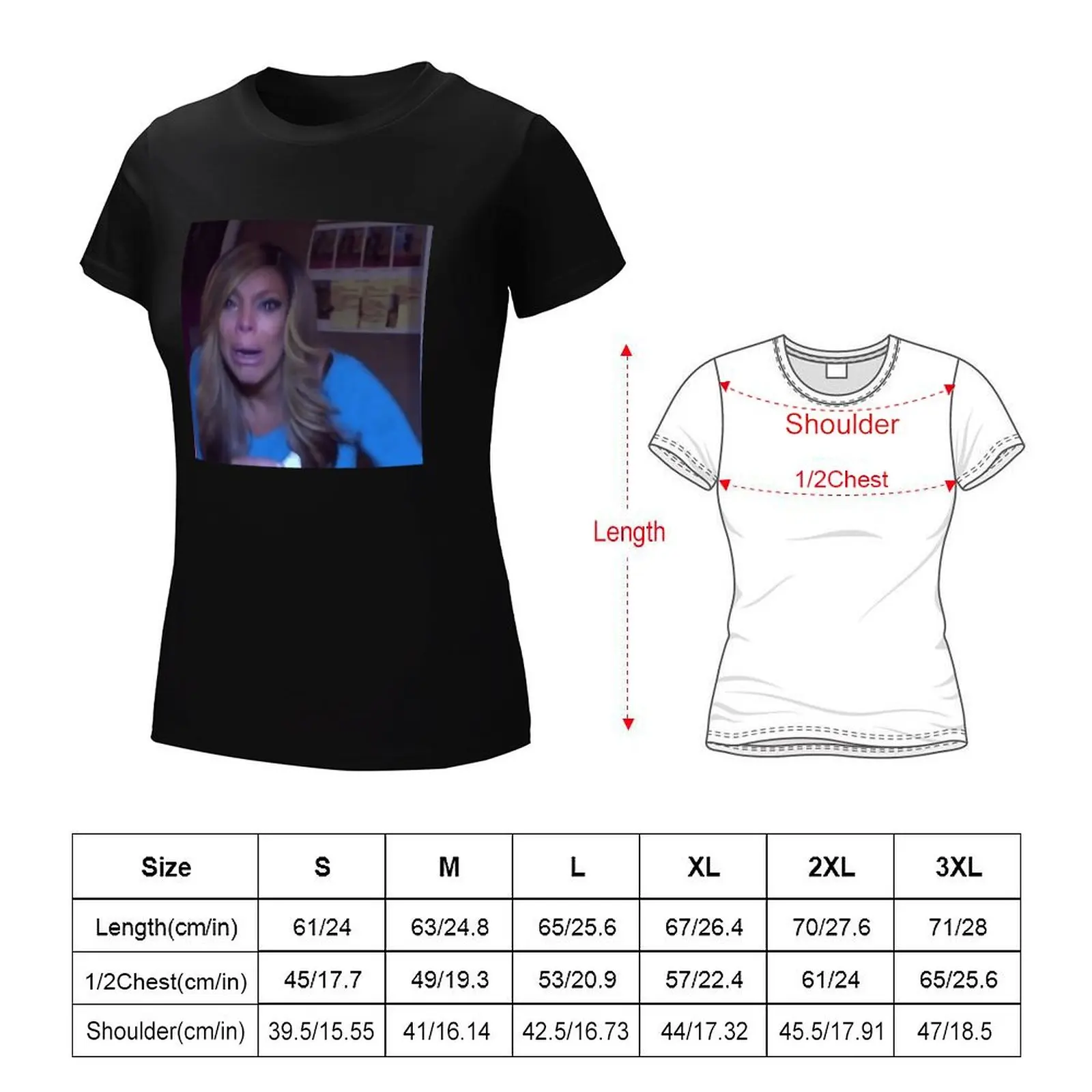 wendy williams, reaction T-Shirt funnys vintage clothes korean fashion anime clothes Women's t-shirt