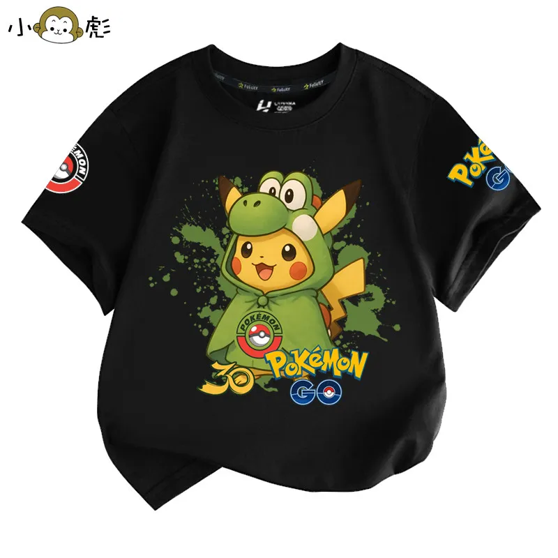 2026 Pok É Mon 30th Anniversary Pikachu ouder-kind T-shirt met korte mouwen voor jongens en meisjes