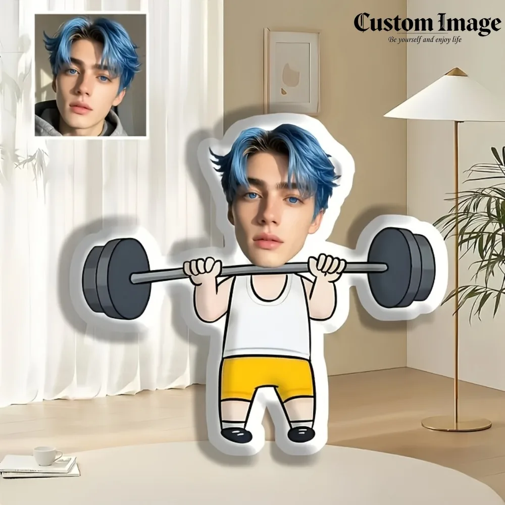 

Modern Style Funny Fitness Custom Pillow Personalized Photo Cushion Double Sided Printing For Sofa Bed Car Decor