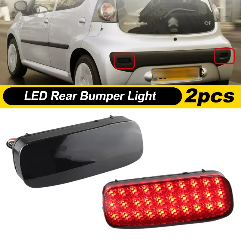 

2 шт. светодиодный отражатель заднего бампера, сигнальная лампа для Citroen C1 2005-2014 C5 2004-2008 для Fiat Scudo для Peugeot Expert 2007-up