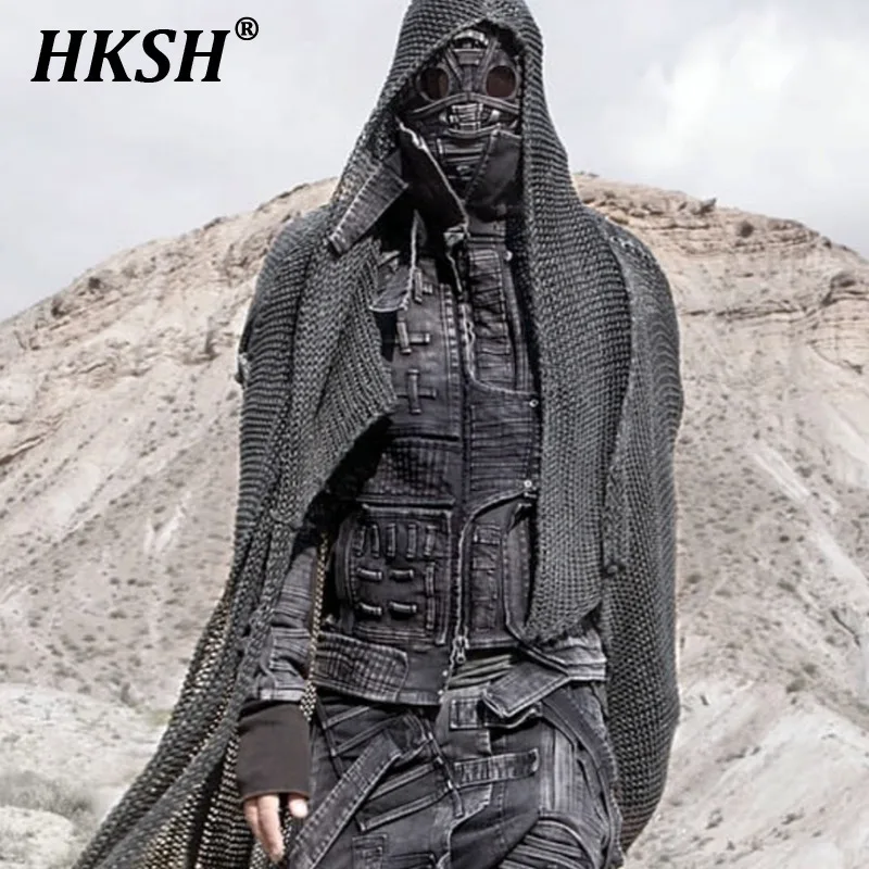 

HKSH Niche Designer Waste Land Style Distressed Men's And Women's Tide Punk Dark Motorcycle Outdoor Mask Windproof Gothic HK0954