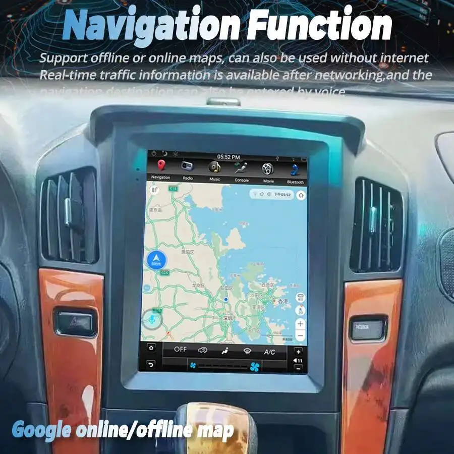 Para Lexus RX300 para Toyota Harrier 1998 1997-2003 Radio de coche Android 14 pantalla 256GB reproductor de vídeo Multimedia navegación GPS 2 Din