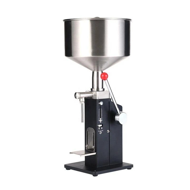 forMOBOTECH A03 new manual small portable filling machine with scale for filling puff croissant desserts