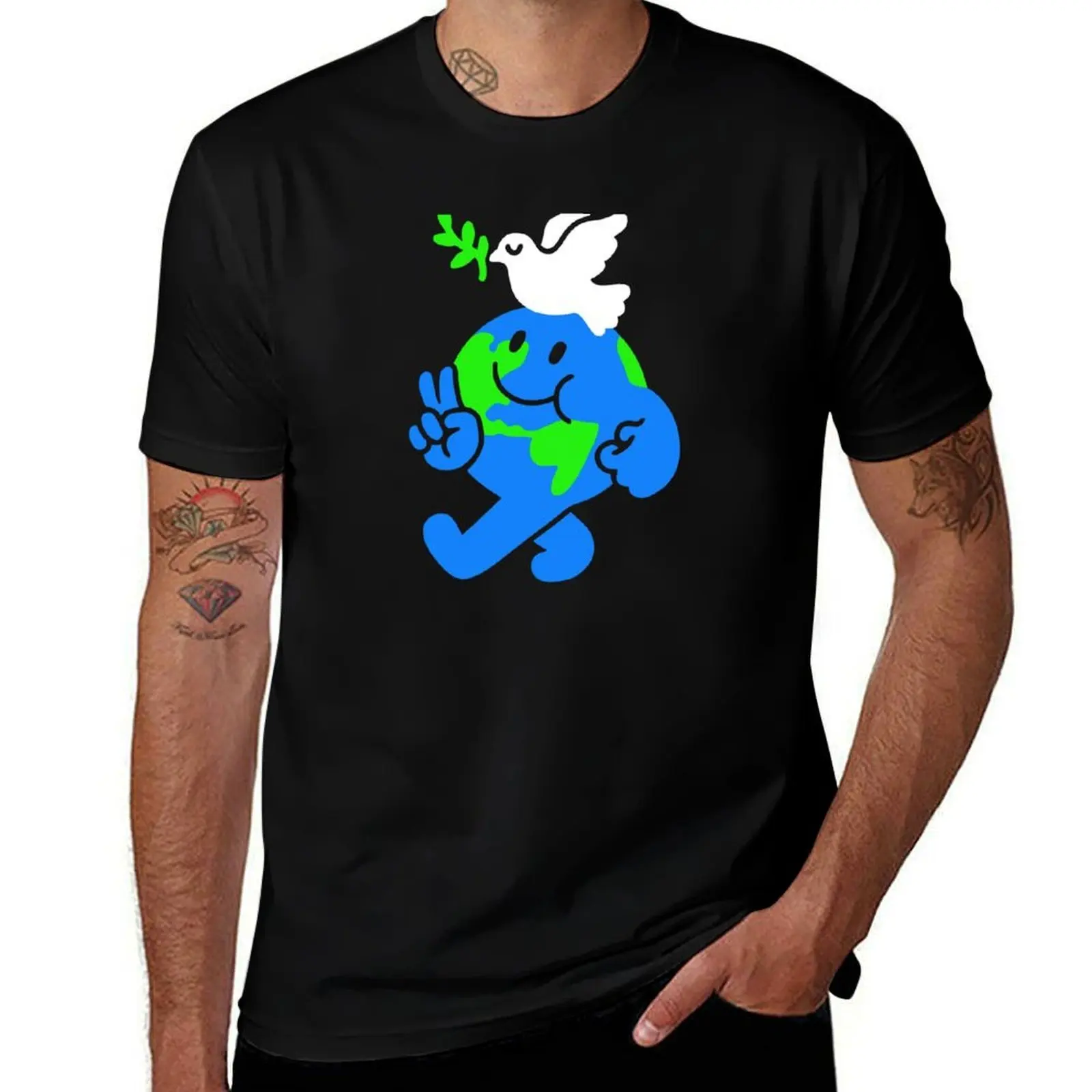 

Peace on Earth T-Shirt Breathable Lightweight Summer Top