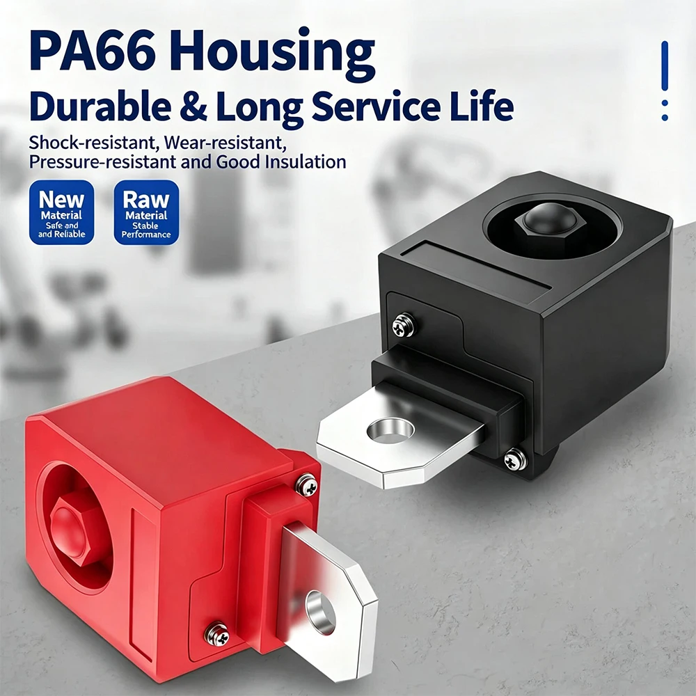 250A High-current Inverter Lithium Battery Terminal Set, M6 Square Terminal Block, For Power Vehicles And Photovoltaic Power