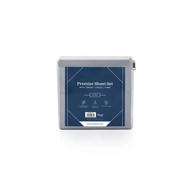 Split Queen Tencel Sheet Set in Sandsteinfarbe