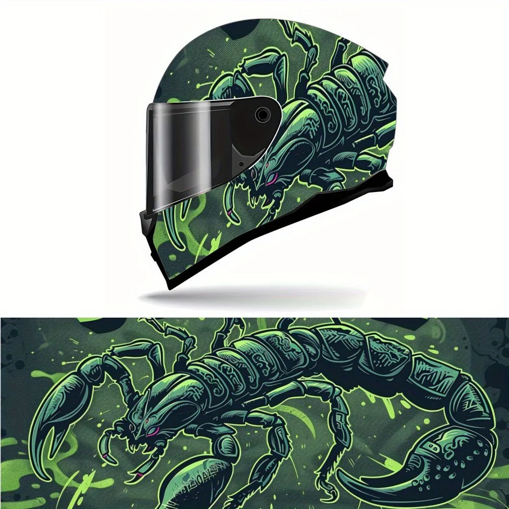 

Gothic - style Scorpion Art Print Full Helmet Wrap Sticker Motorcycle Helmet Racing Graphic Decal Vinyl Wrap Helmet Decorative S