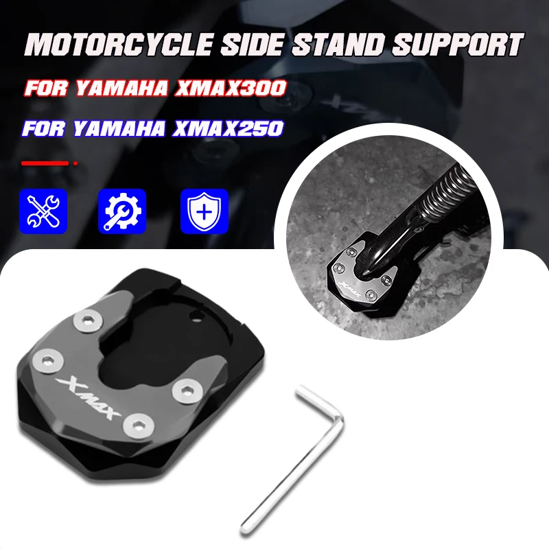 

Для Honda XMAX 300 XMAX X-MAX 125 250 300, новые мотоциклы, подставка для ног с ЧПУ, боковая подставка, удлинитель, опорная пластина, увеличенная подставка