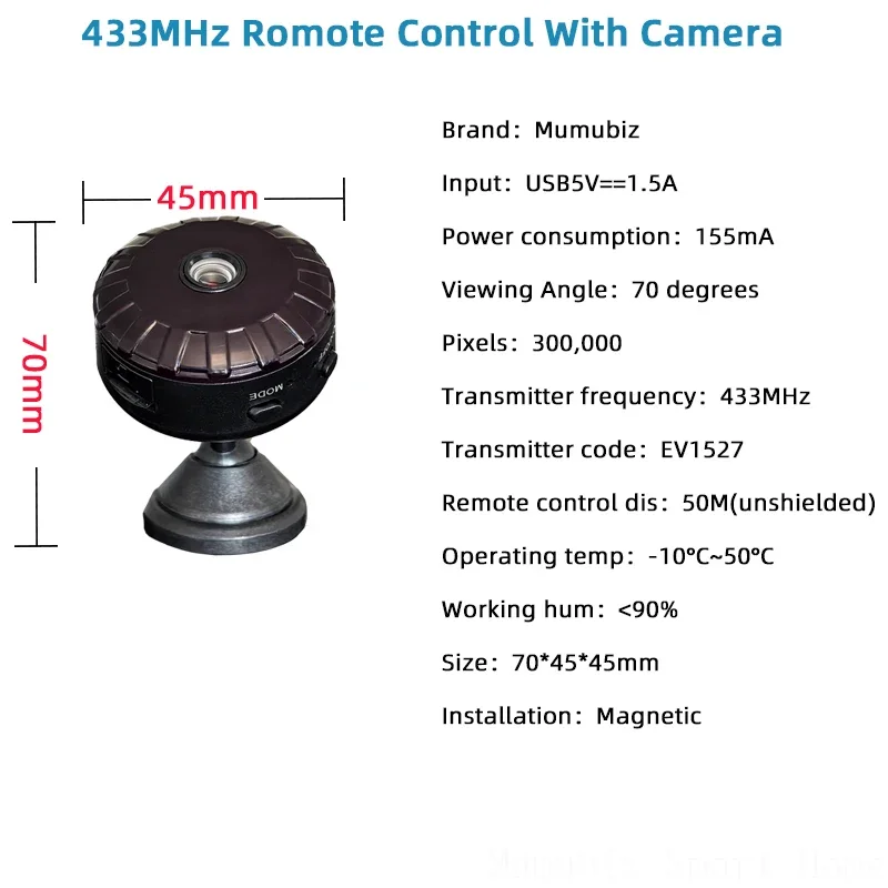 EWelink Smart RF 433 МГц 4-канальный переключатель с камерой, мониторинг в реальном времени, удаленный контроллер гаражных ворот