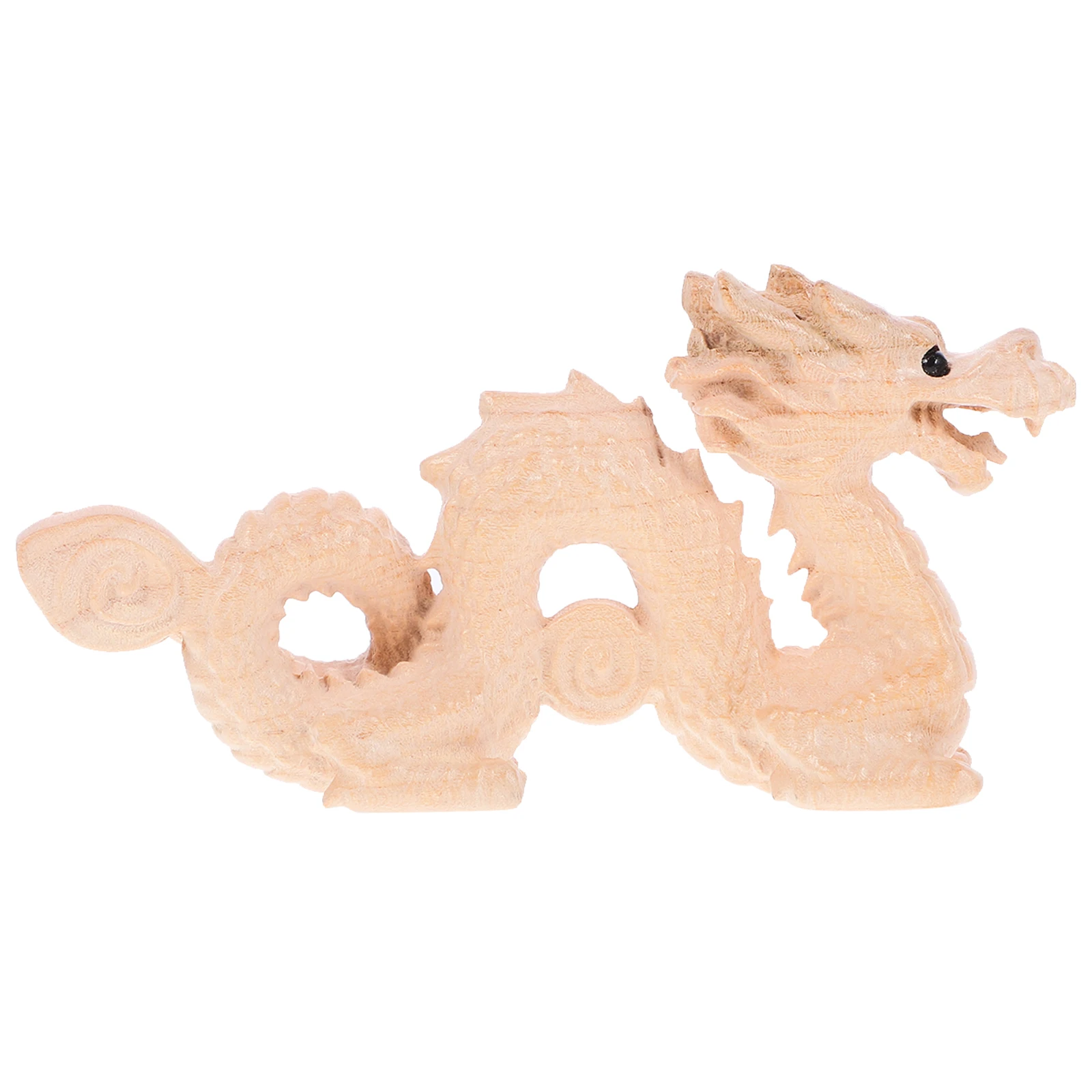 

Wood Dragon Statue 10cm Hand Carved Lucky Decor Chinese Decorations Dragon Shape Ornament Small Figurine Home Office Car Decor