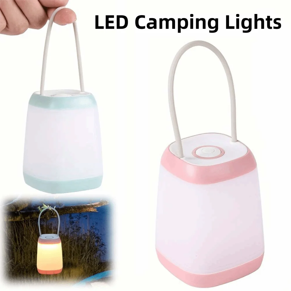 Durable 3 Light Modes LED Camping Lights Portable LED Night Reading Lights Handheld Multifunctional Tent Lanterns Camping