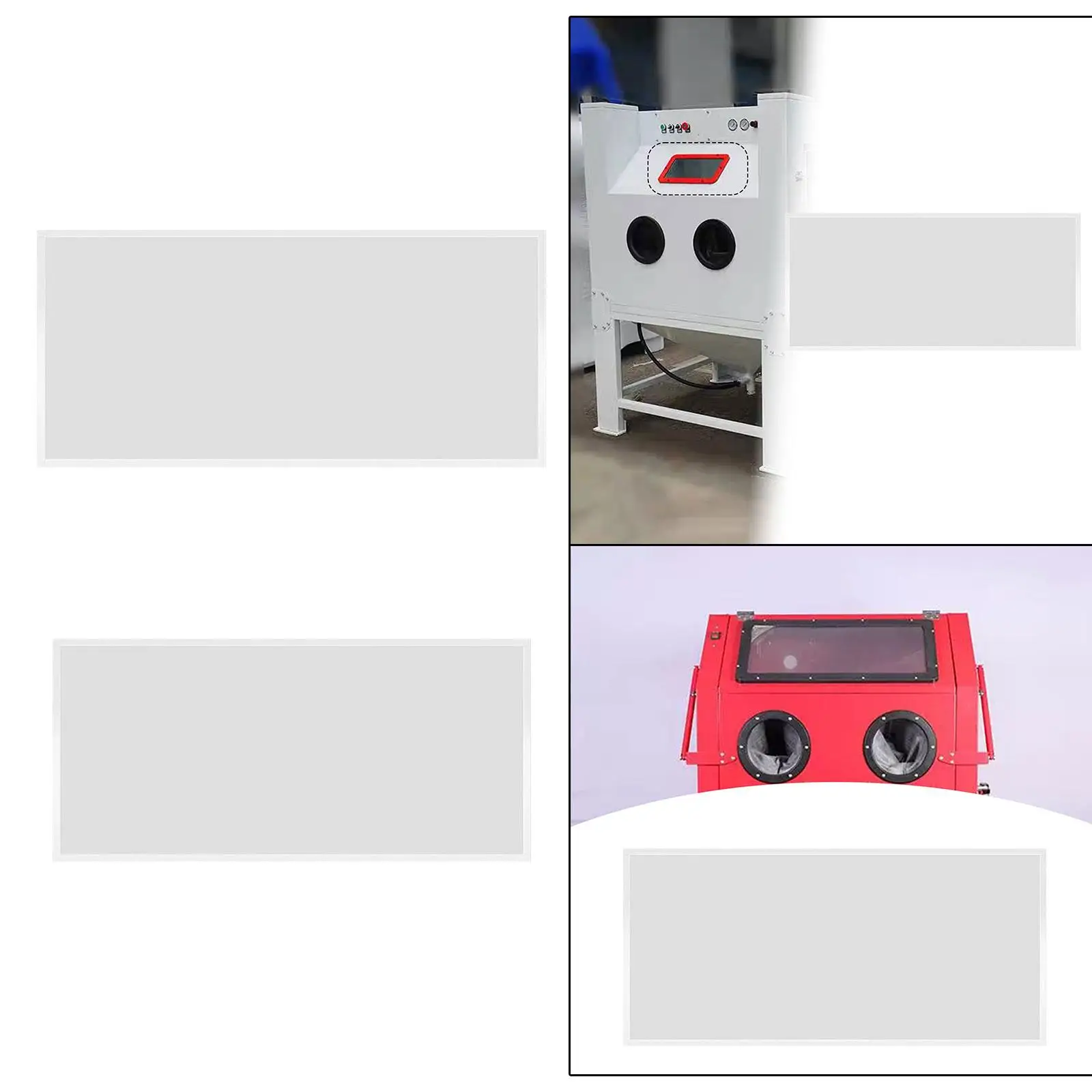 Transparent Sandblast Cabinet Lens Protector Film Adhesive Backing for Blasting Equipment Safety Glasses