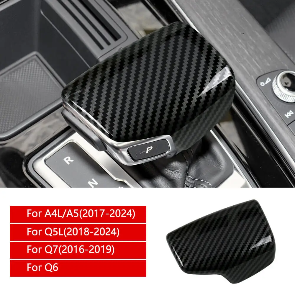 

Carbon Fiber Gear Shift Knob Cover Trim for Audi A4 B9 A5 Q5 Q5L A6 Q7 S4 S5 SQ5