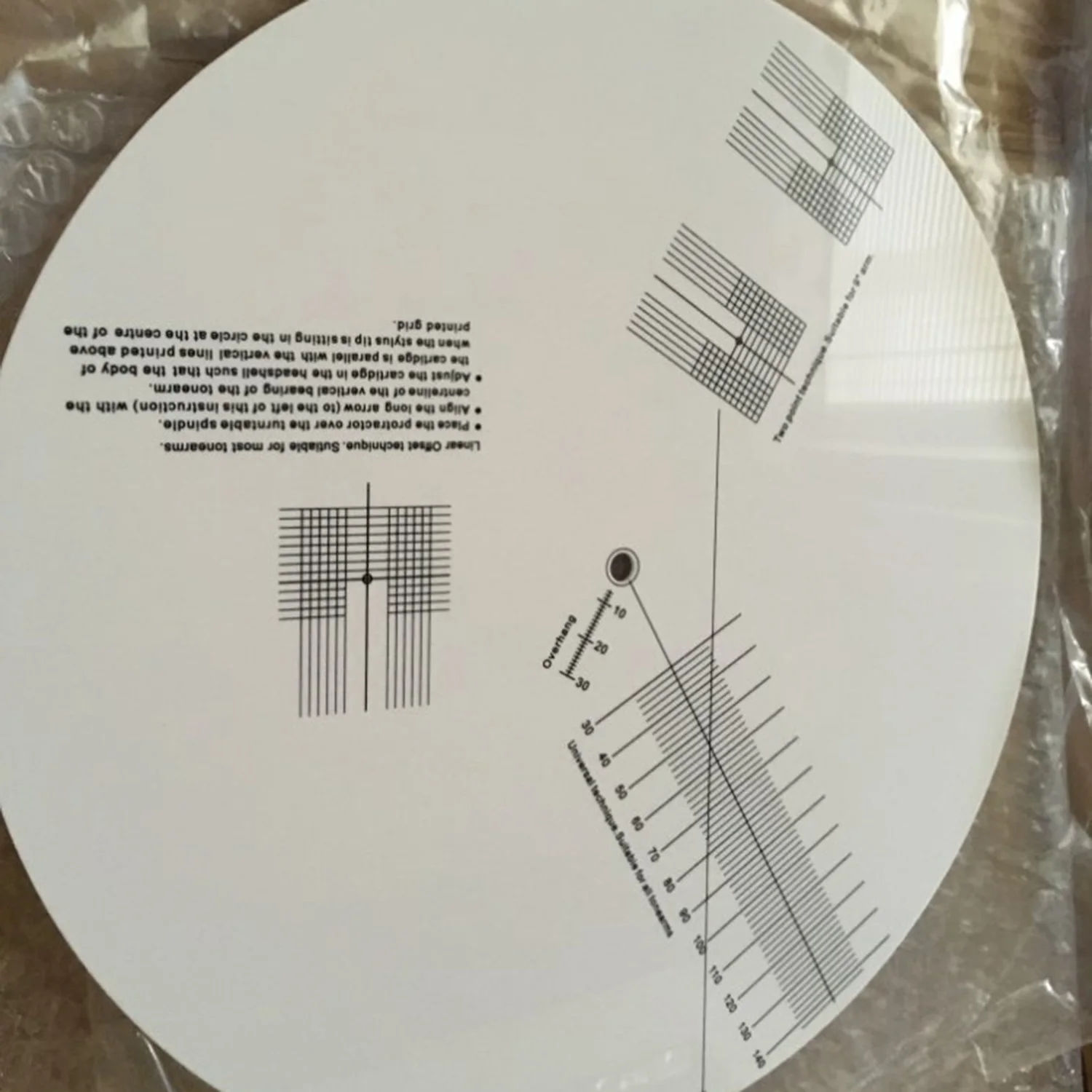& L72A  Anti-Sliding LP Vinyl Record Pickup Calibration Plate Distance Gauge Protractor Adjustment Tool Ruler for Turntable