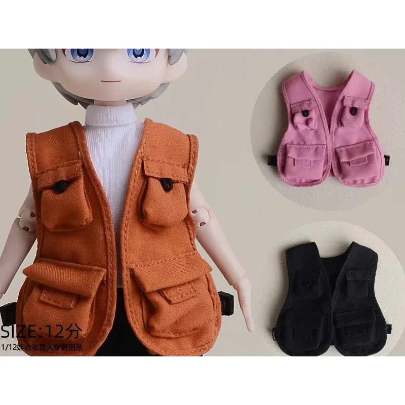 

In Stock 1/12 Scale Soldier Multi Pocket Sleeveless Vest Pants Clothes Model for BJD Dolls Body Decor