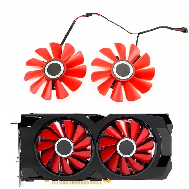 

85mm 4pin FDC10U12S9-C RX480 GPU FAN For XFX RX570 RS RX580 RS Video Graphics Cards Cooling As Replacement Fan