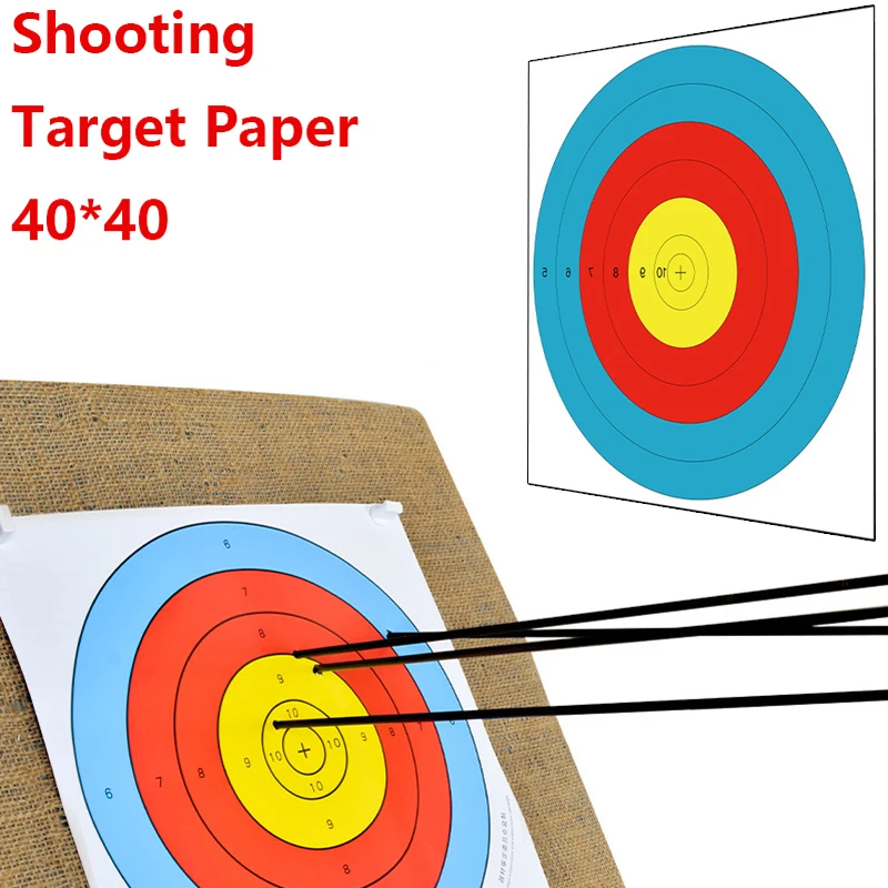 5/10pcs 40x40cm Shooting Target Paper Arrow Bow Exercise Sports Slingshot Hunting Shooting Accessories Durable Training