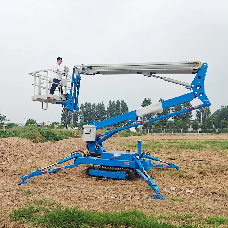 Factory Direct Sale Priced Tracked Crawler Cherry Picker Boom Spider Lift Table Man Lift Telescopic Articulated Boom Lift