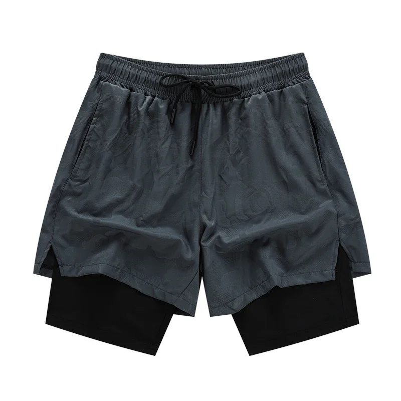 Men's Bodybuilding Fitness 2 in 1 Athletic Pants Outdoor Running Double Shorts Breathable Training Scanties Tennis Sweatpants