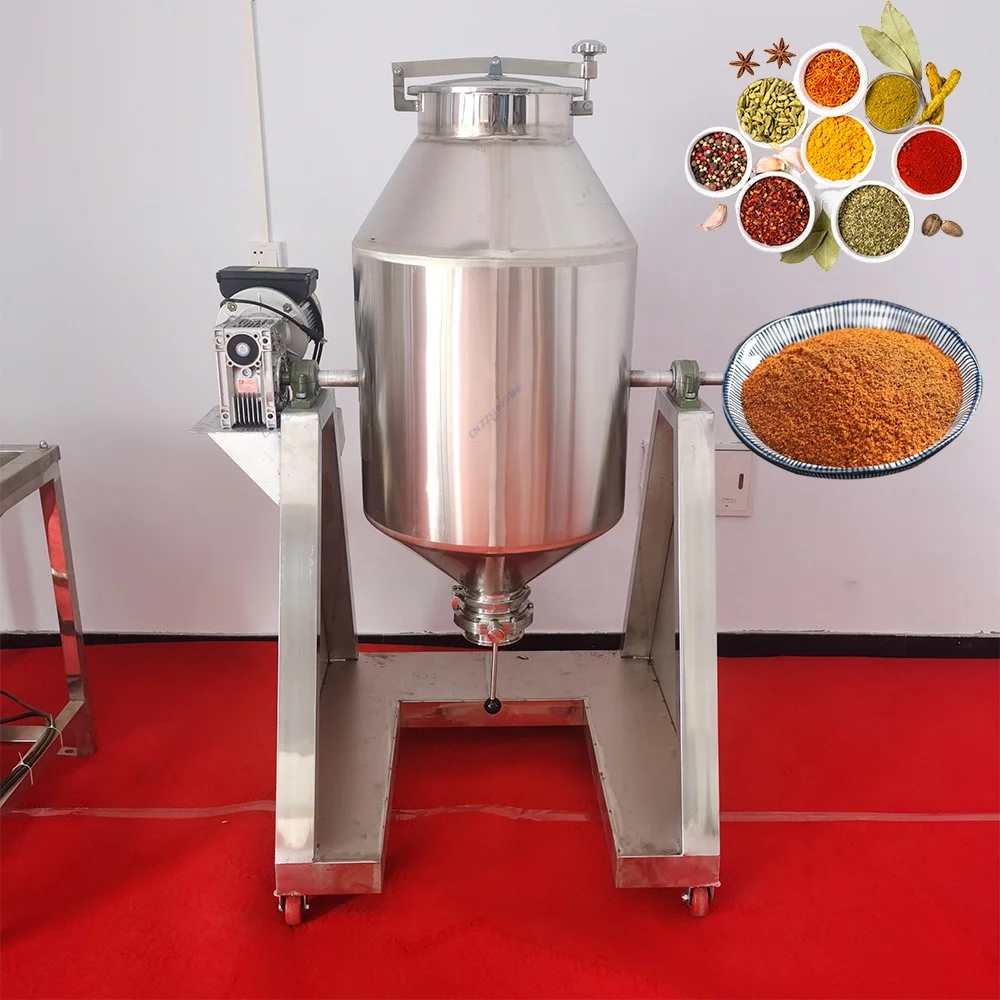 Best Sale Double Cone Mixer Small Powder Mixer China Advanced Chemical Food Spice Dry Powder Drum Mixing Machine Factory Price