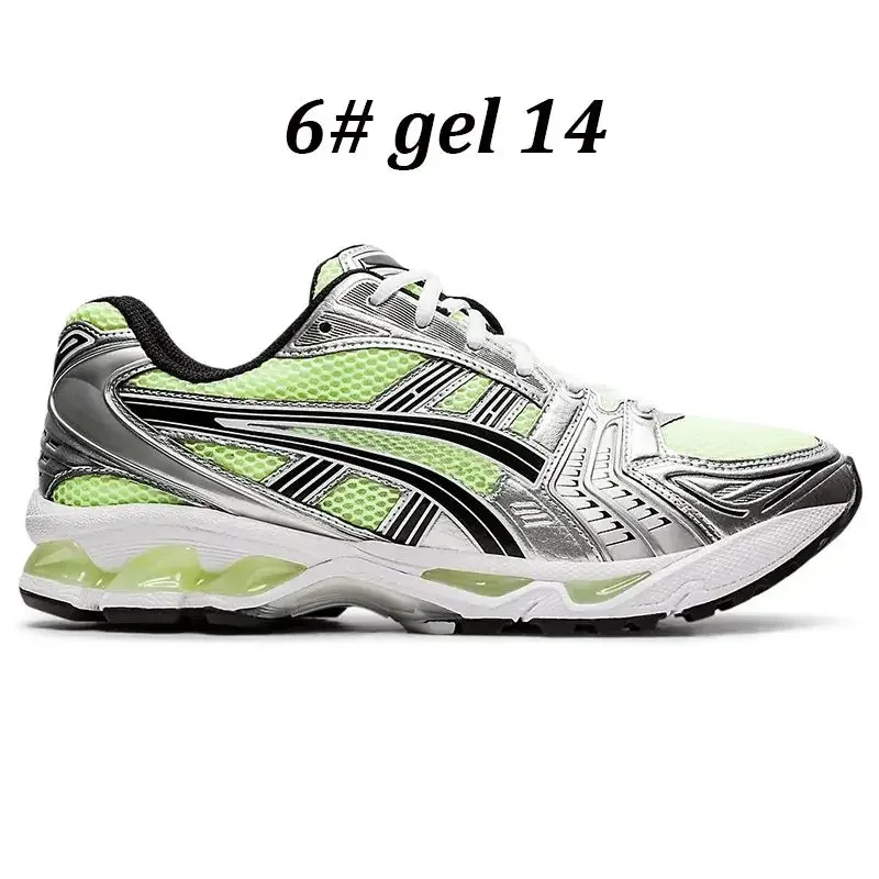 Homens e mulheres Gel Kayano 14 nyc Sapatos casuais, tênis esportivos, preto, branco, cinza, verde, laranja, sapatos de grife