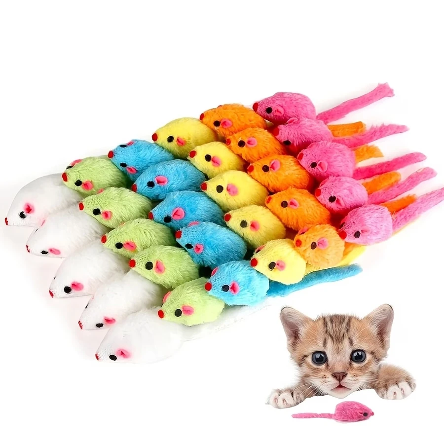 5/8/16 Stück (eine Packung) Kräuter-Spielzeuge für Haustiere, geeignet für alle Katzenrassen und Kätzchen – Plüsch-Mäuse-Imitationen mit realistischen Mustern, bunte Kräuter-Mäuse für interaktives Spielen, Kauen und Jagen – Zahnpflege-Geschenk für Katzen und Kätzchen (zufällige Farben) – Detail 5