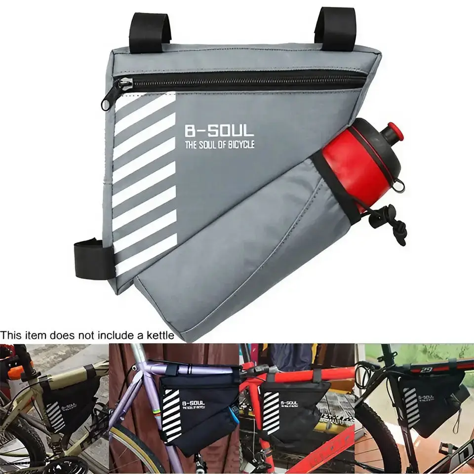 Bike Triangle Bag Waterproof Bicycle Front Frame Bottle Bag Cycling Top Tube Tool Kit Bag