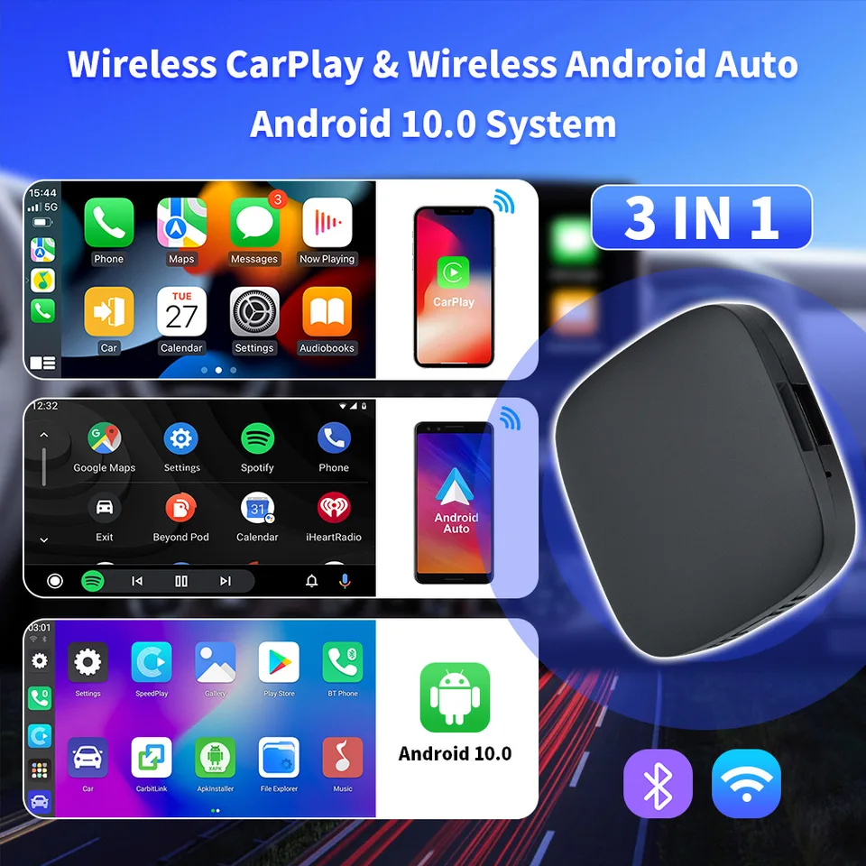 Binize CarPlay Ai Box Wireless CarPlay ＆ Android Auto 2G+32G