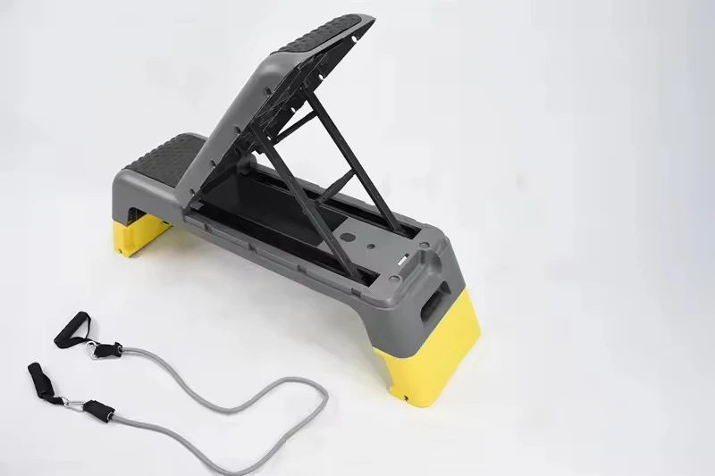 Step Aerobic Platform Exercise Step With Levels Adjustable Height Stackable Risers Fitness Training Workout Stepper for Home Gym