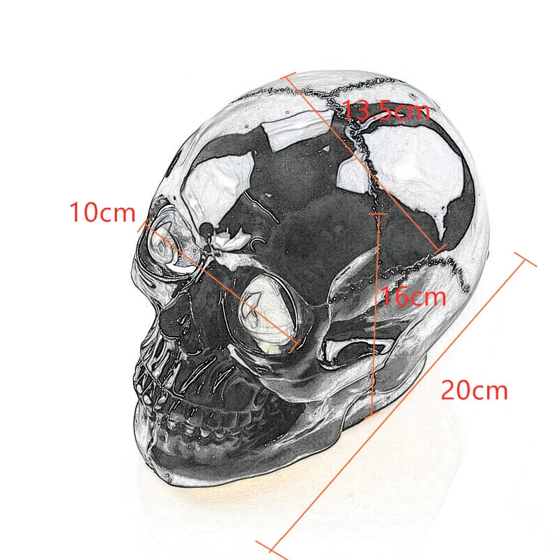 Custom Universal LED Skull High/Low Beam Headlight Front Lamp Head Light Cafe Racer Old School Bobber