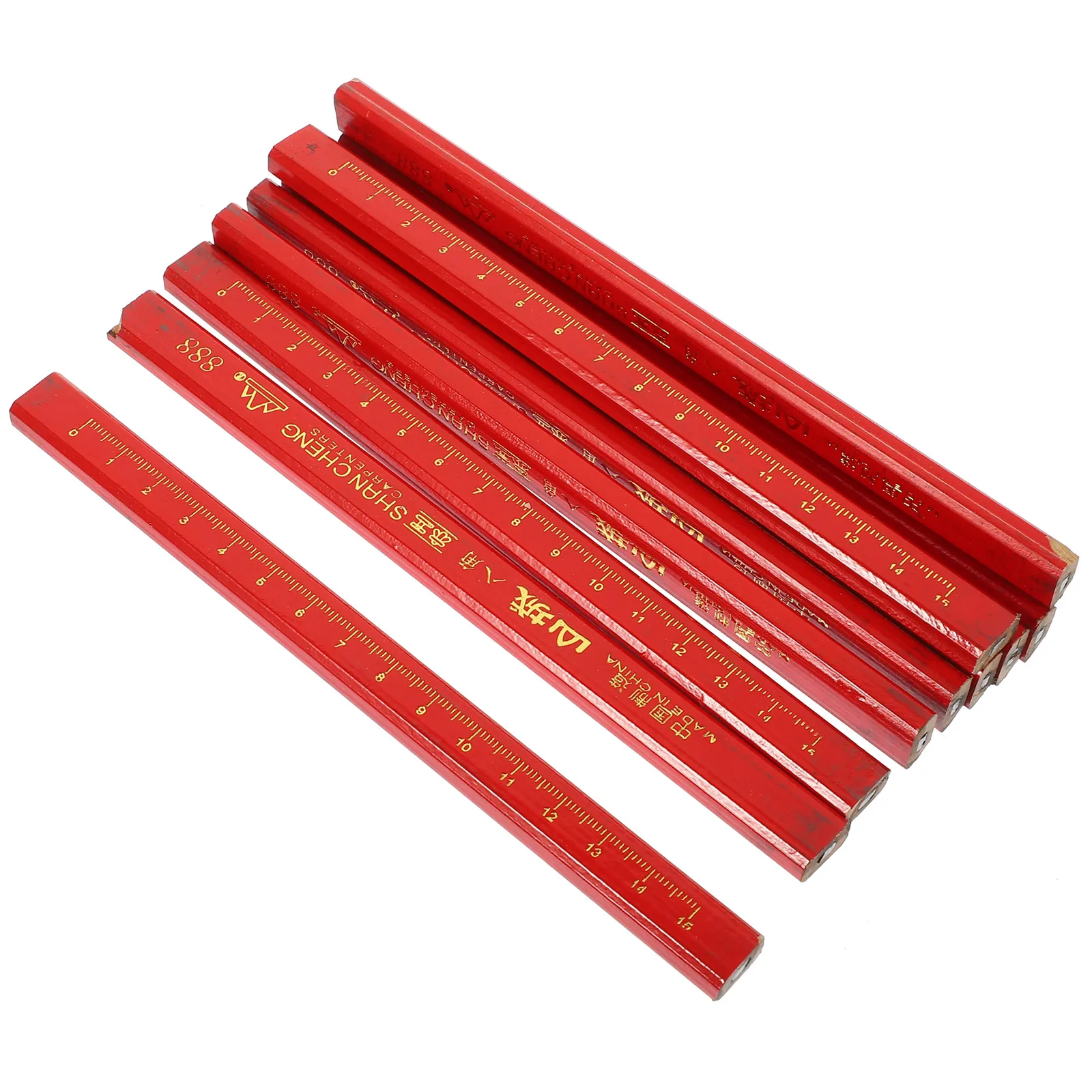 

72pcs Woodworking Pencils Flat Carpenter Marker Octagonal Hard Lead Non Rolling Design Writing Tools Accessories