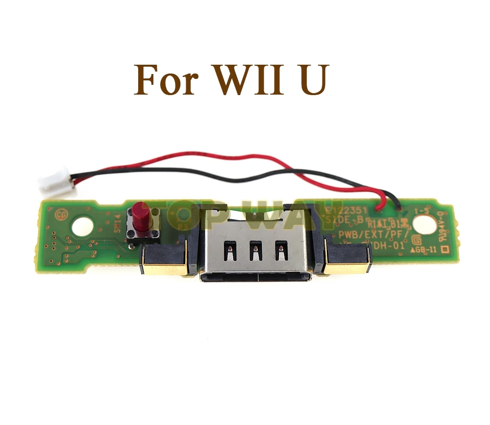 1PC Power Socket Charging Connector DC Jack Charger Socket With PCB Board For WII U WiiU Gamepad view 2