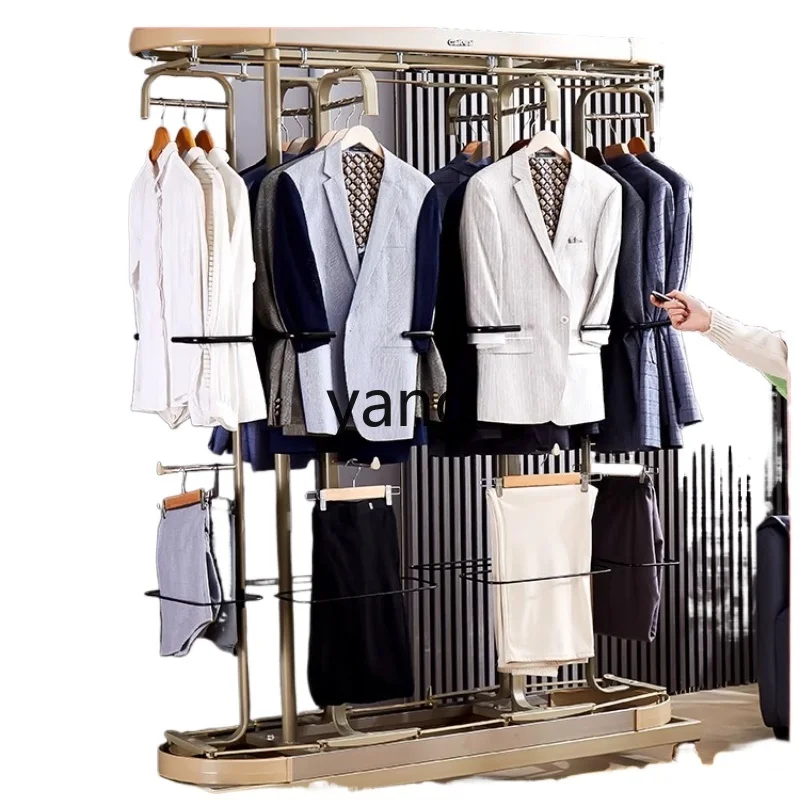 

LH revolving hanger floor-to-ceiling multi-functional staircase cloakroom corner wardrobe