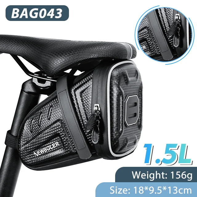 NEWBOLER Fahrrad Satteltaschen MTB Straße Wasserdichte Fahrrad Sattel Tasche Reflektierende Gestreifte Fahrrad Werkzeug Tasche MTB Fahrrad Tasche Zubehör