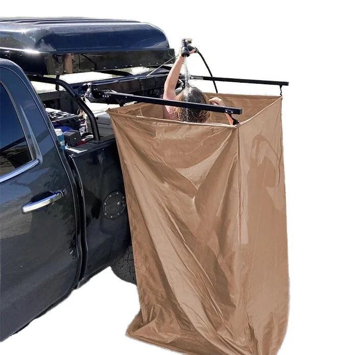 

HOTO 4x4 Aluminum Frame Outdoor Camping Privacy Tent Durable Oxford Material Pop-up Caracan/RV Side Shower Tent For Car