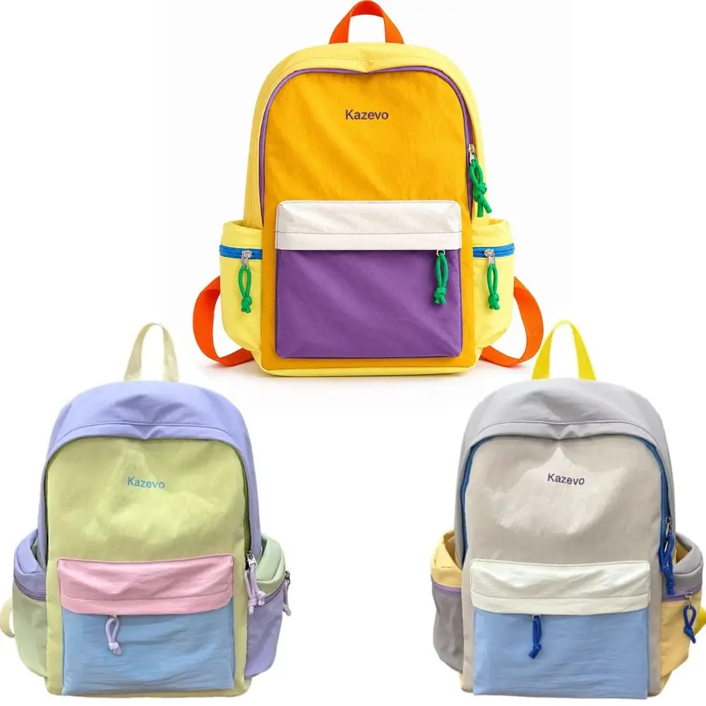 Waterproof Multicolored Backpack Multi-pocket Layout Lightweight Casual Travel Daypack 20-35L Student School Bag