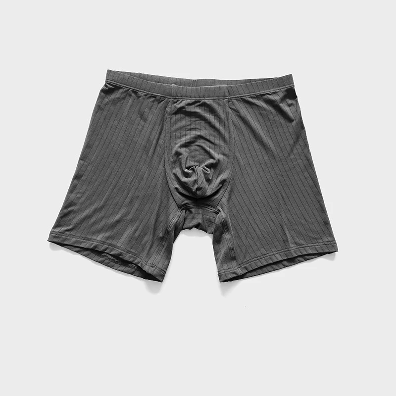 Schauen Sie sich Jugend Männer Modal Sport Boxershorts Unterwäsche langes Bein lockern schwarz blau grau rot rosa weich gestreifte Unterwäsche